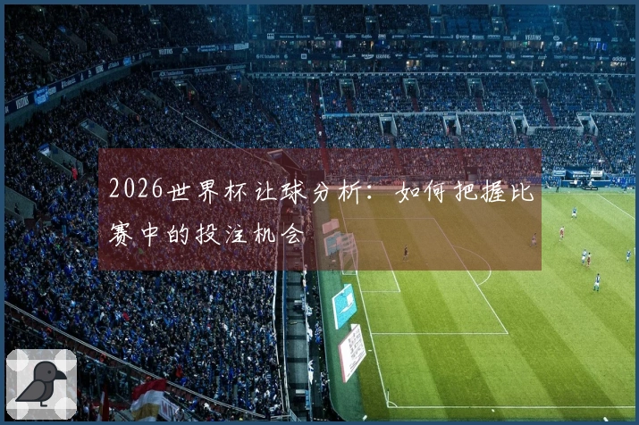2026世界杯让球分析：如何把握比赛中的投注机会